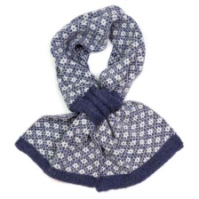 Navy & White Scandi Flower Pull Through Scarf by Peace of Mind